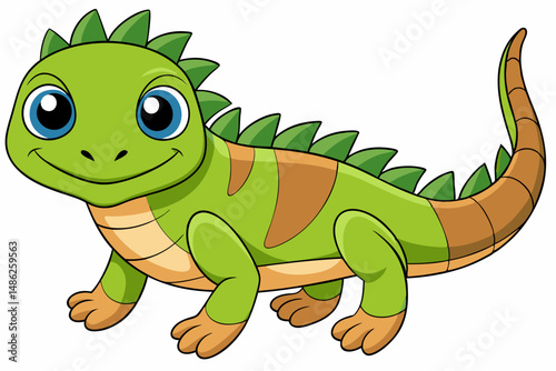 iguana vector on white background