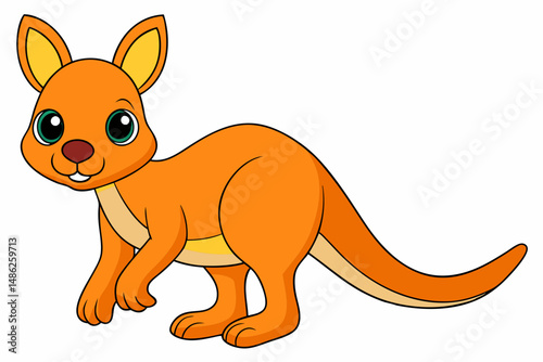 kangaroo vector on white background