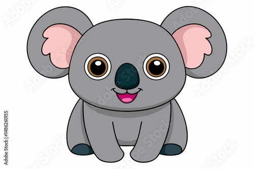 koala vector on white background