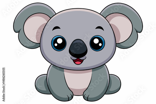 koala vector on white background