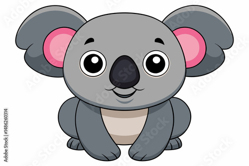 koala vector on white background
