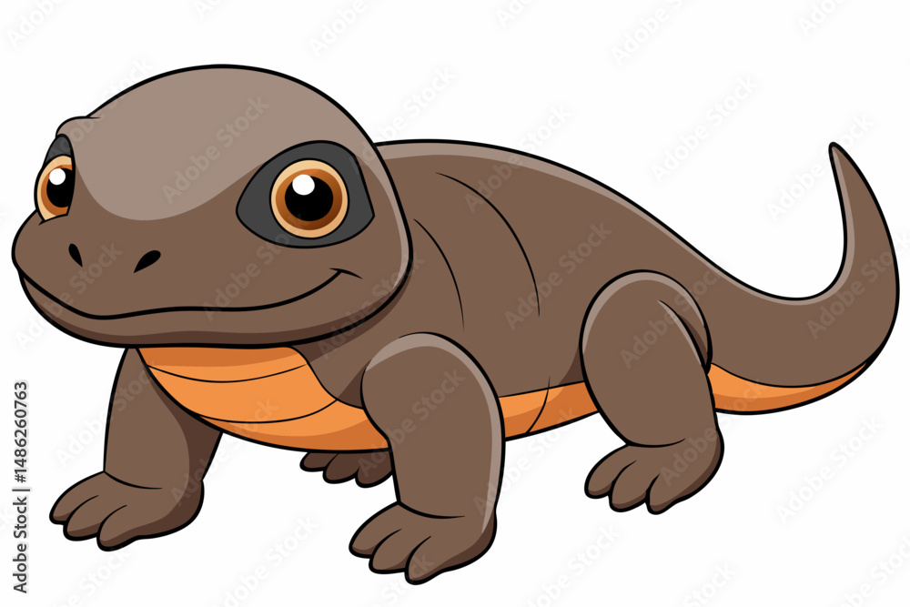 komodo dragon vector on white background komodo dragon vector on white background