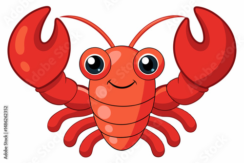 lobster vector on white background