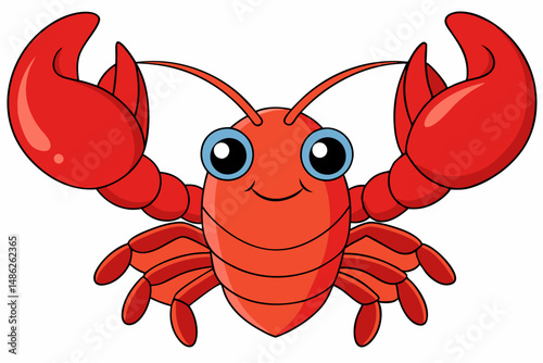 lobster vector on white background