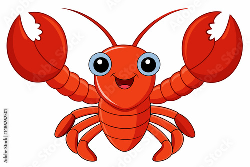lobster vector on white background