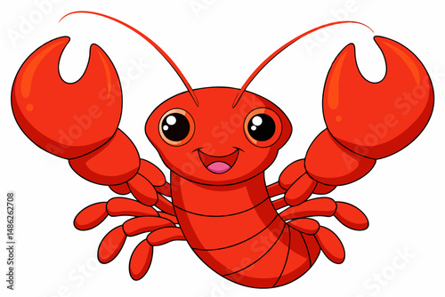 lobster vector on white background