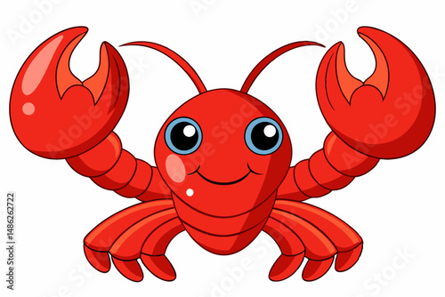 lobster vector on white background