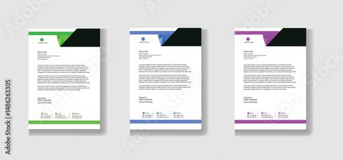 Clean and professional corporate company business letterhead template design