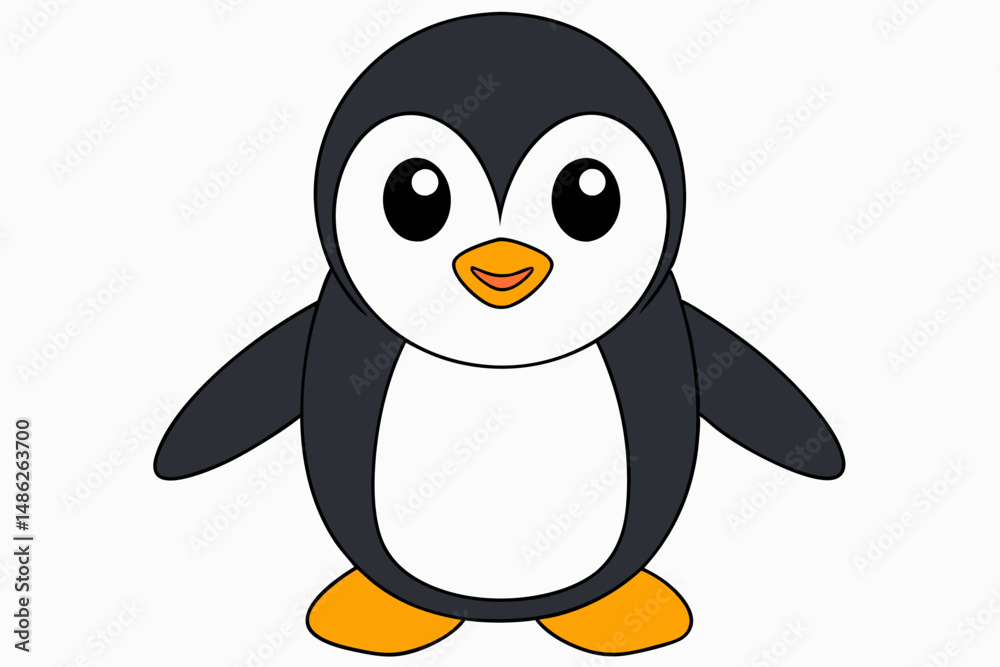 Obraz premium penguin vector on white background