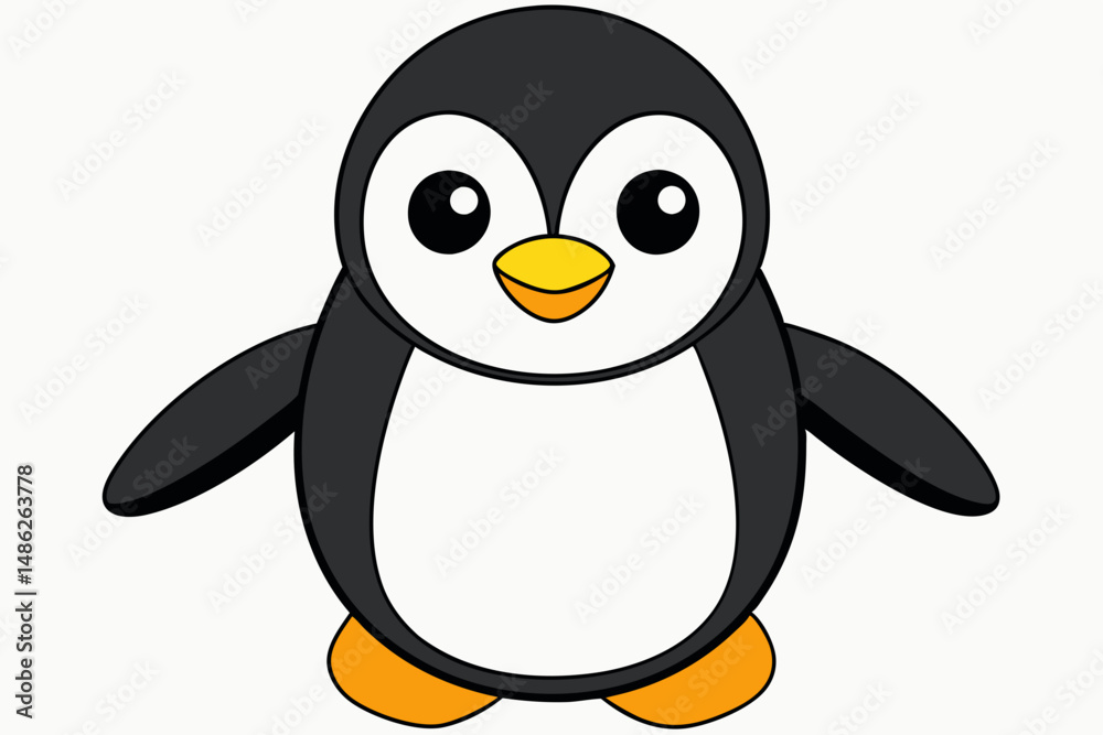 Obraz premium penguin vector on white background