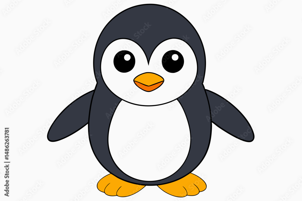 Obraz premium penguin vector on white background