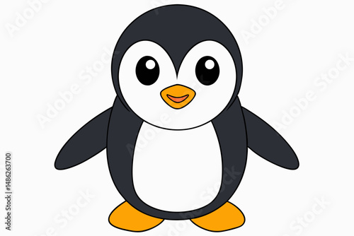 penguin vector on white background