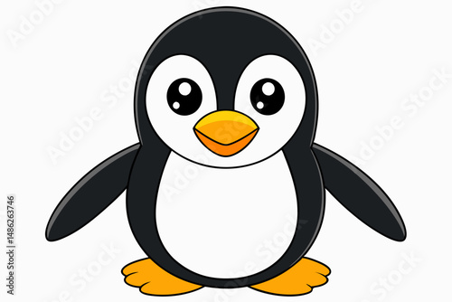 penguin vector on white background