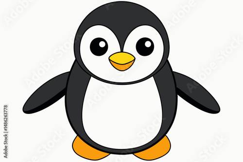 penguin vector on white background