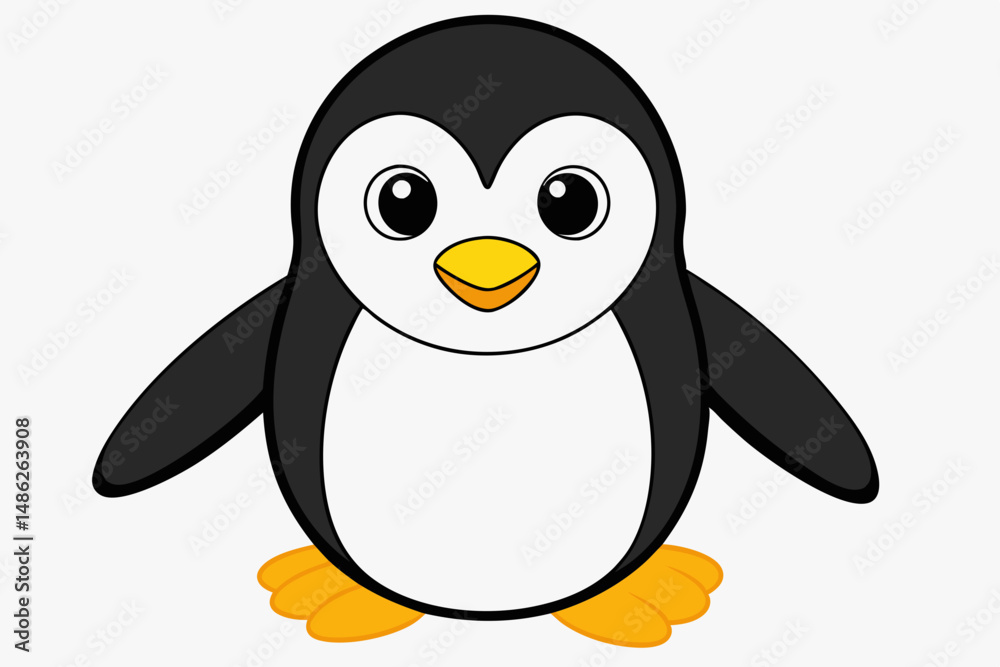 Fototapeta premium penguin vector on white background