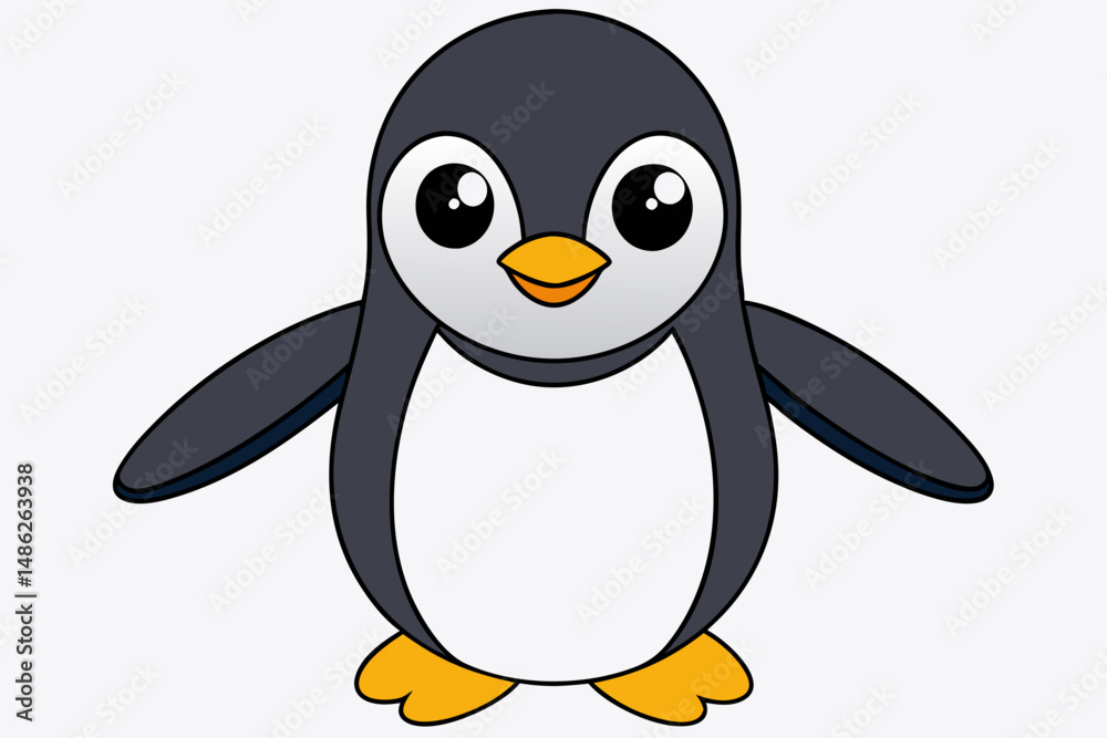 Obraz premium penguin vector on white background