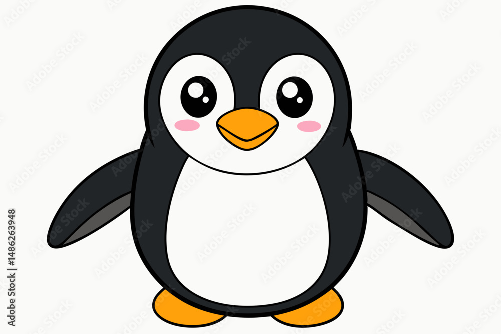 Obraz premium penguin vector on white background