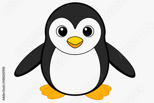 penguin vector on white background