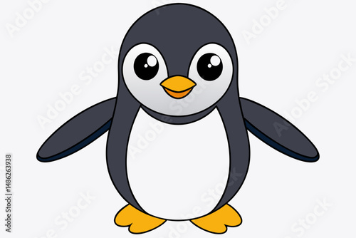 penguin vector on white background