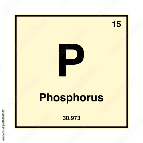 periodic vector phosphorus isolated on transparent background