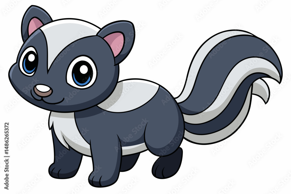 Fototapeta premium skunk vector on white background