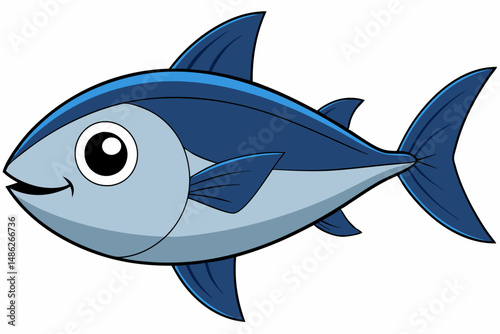 tuna vector on white background
