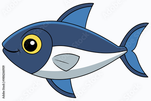 tuna vector on white background