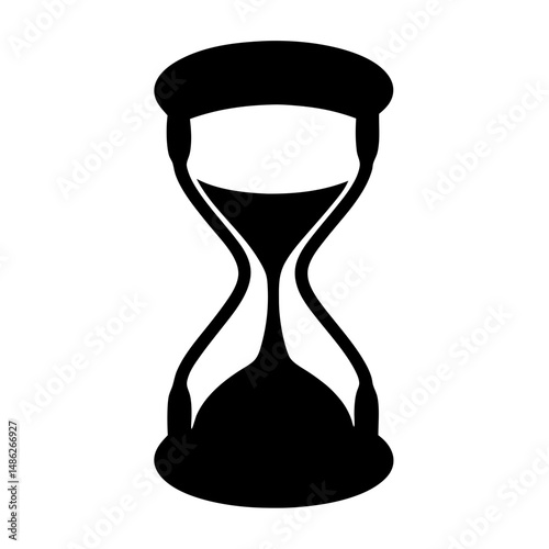 Silhouette illustration of an hourglass signifying the passage of time