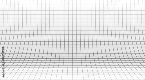 Curved Wireframe Grid in Gray Colors