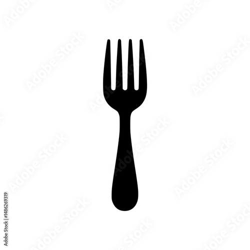 Black silhouette of a fork