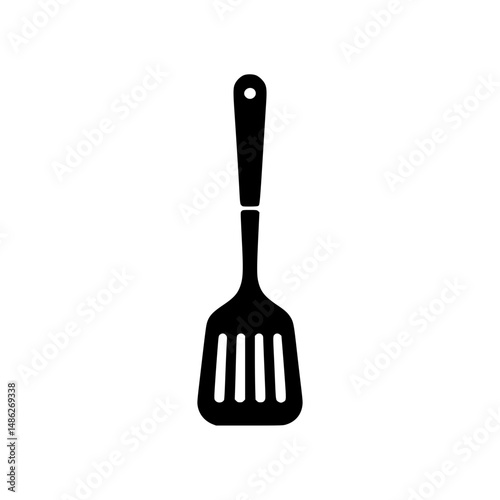 Black silhouette of a kitchen spatula