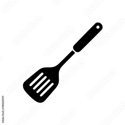 Black silhouette of a kitchen spatula
