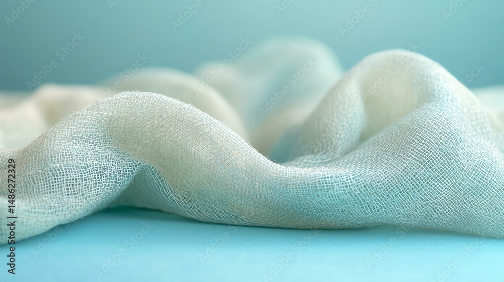 Fototapeta premium Soft, flowing fabric draped elegantly.