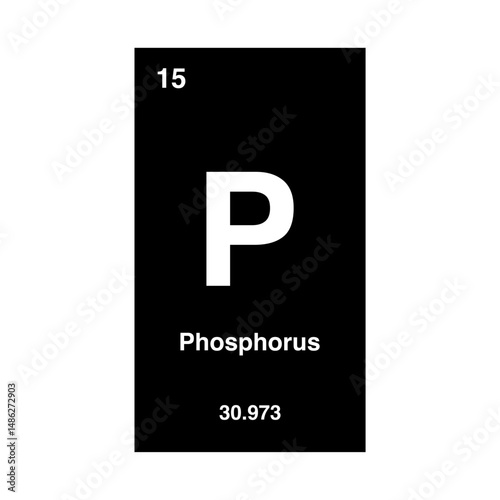 periodic vector phosphorus isolated on transparent background