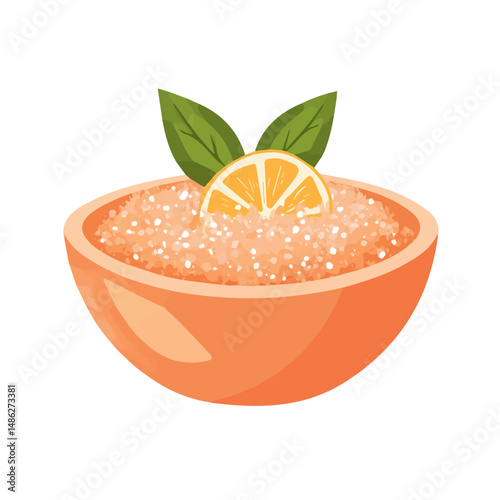 2D flat Body Scrub vector illustration, isolated on a white background.