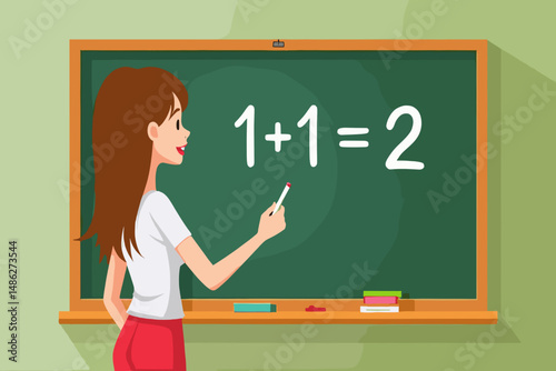 A teacher in a classroom