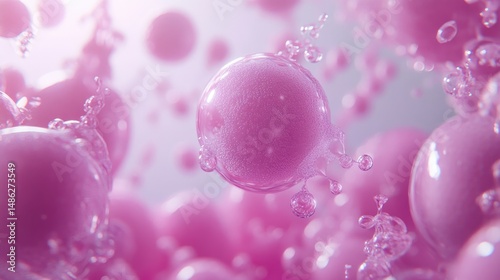 A collection of translucent bubbles of varying sizes, suspended in a soft, gradient background that transitions from warm to cool tones.