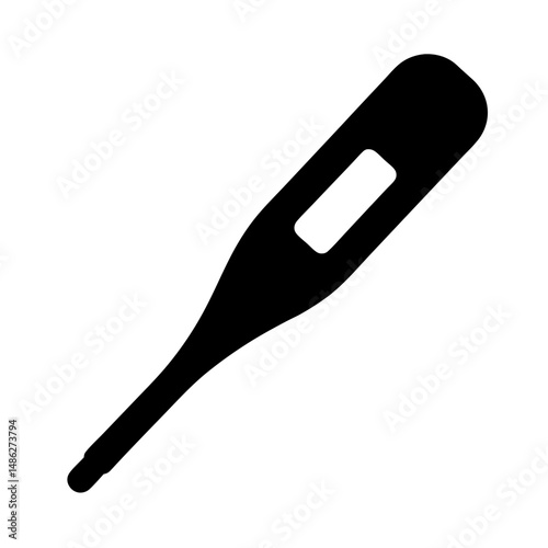 Simple vector illustration of a digital thermometer used for measuring fever