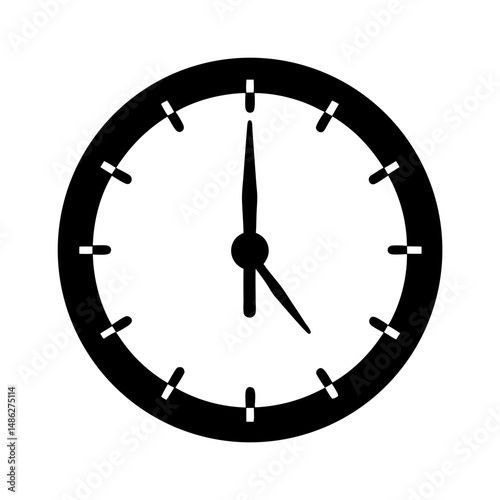 Simple black and white clock illustration showing the time as 400