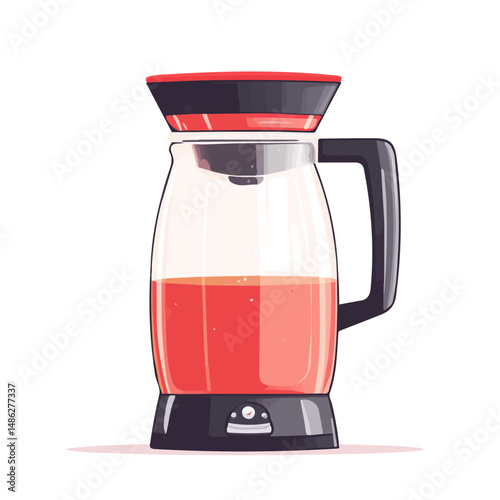 2D flat vector illustration of Blender, isolated on a white background.