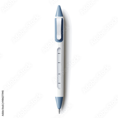 2D flat vector illustration of Thermometer, isolated on a white background.