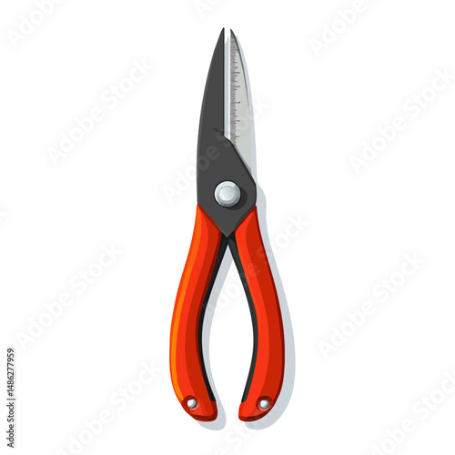2D flat Wire Cutter vector illustration, isolated on a white background.