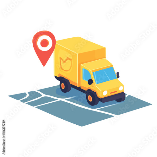 2D flat Tracking Order vector illustration, isolated on a white background.