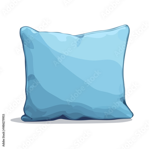 2D flat Throw Pillow vector illustration, isolated on a white background.
