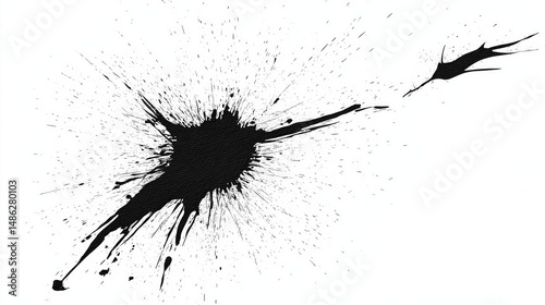 Set of different ink paint brush strokes isolated on white background. Vector illustration skapad av ai