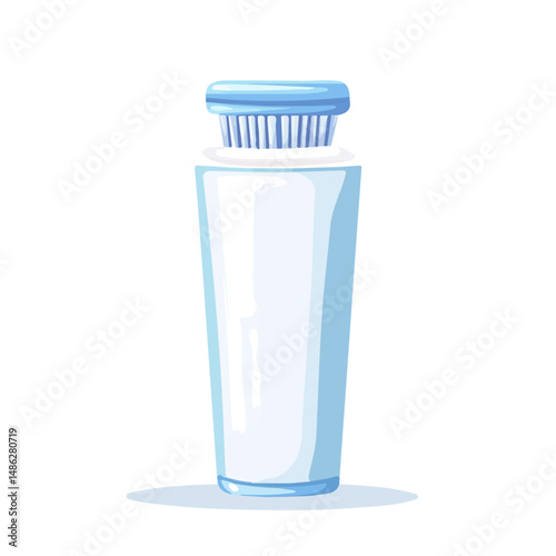 Toothpaste 2D flat vector illustration, isolated on a white background.