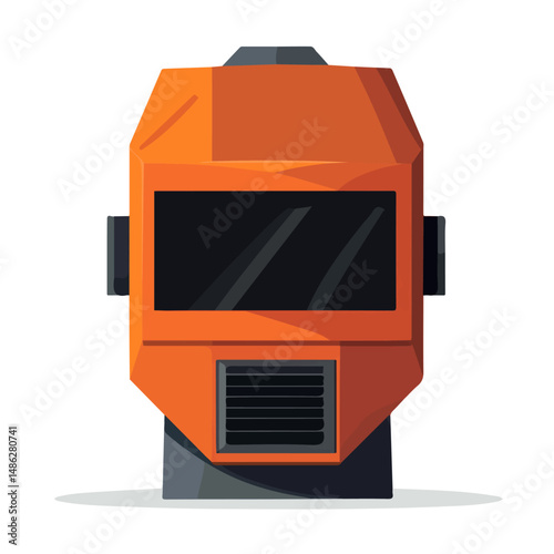 Welder Mask 2D flat vector illustration, isolated on a white background.