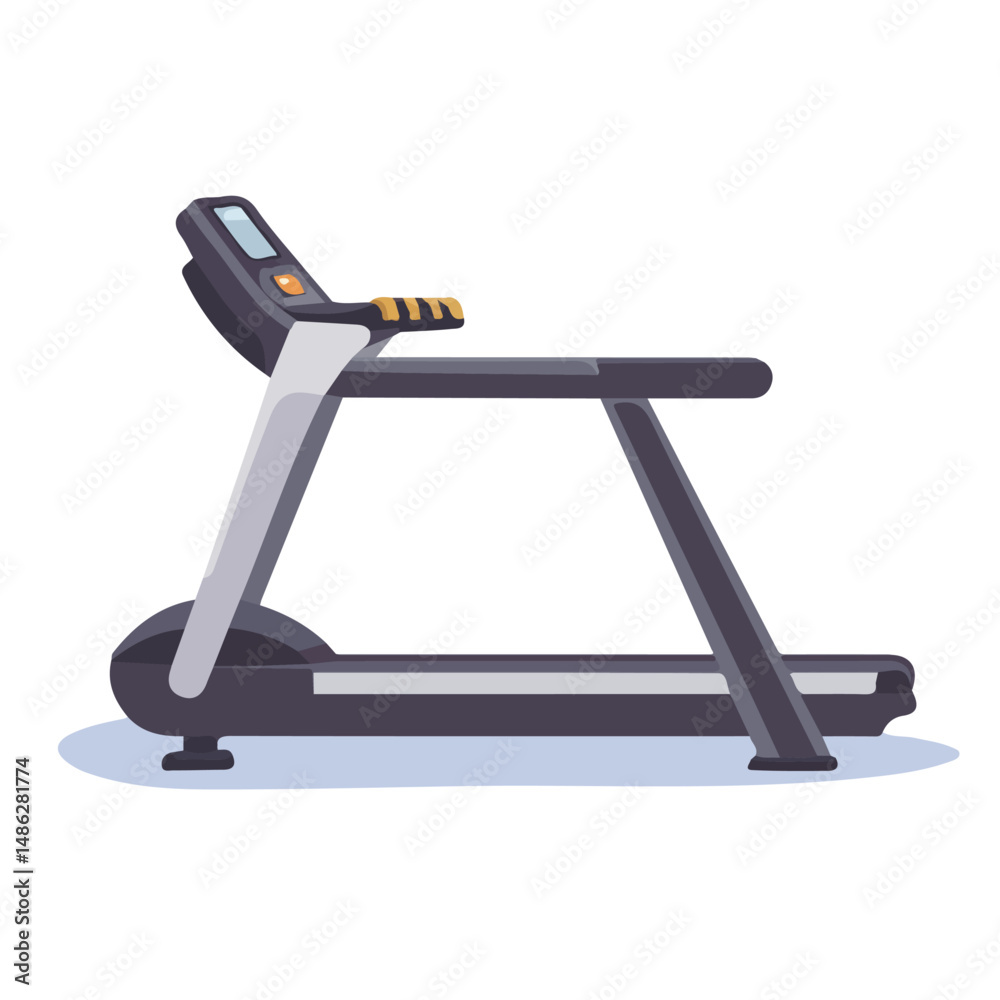 2D flat Treadmill vector illustration, isolated on a white background. 2D flat Treadmill vector illustration, isolated on a white background.
