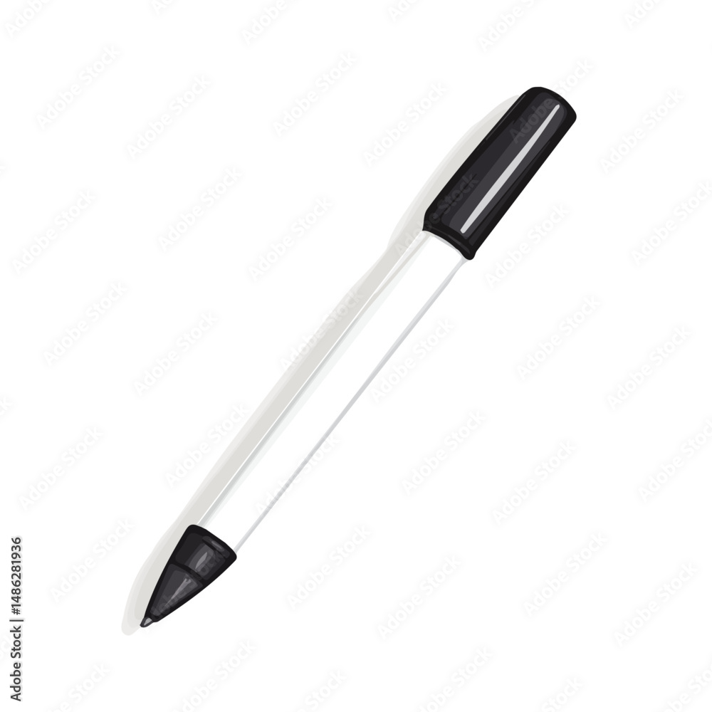 Whiteboard Marker 2D flat vector illustration, isolated on a white background. Whiteboard Marker 2D flat vector illustration, isolated on a white background.