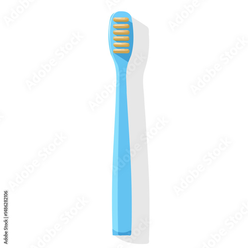 2D flat Toothbrush vector illustration, isolated on a white background.